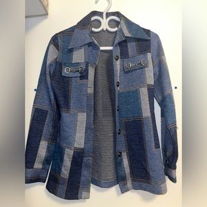 Vintage Denim Patchwork Top